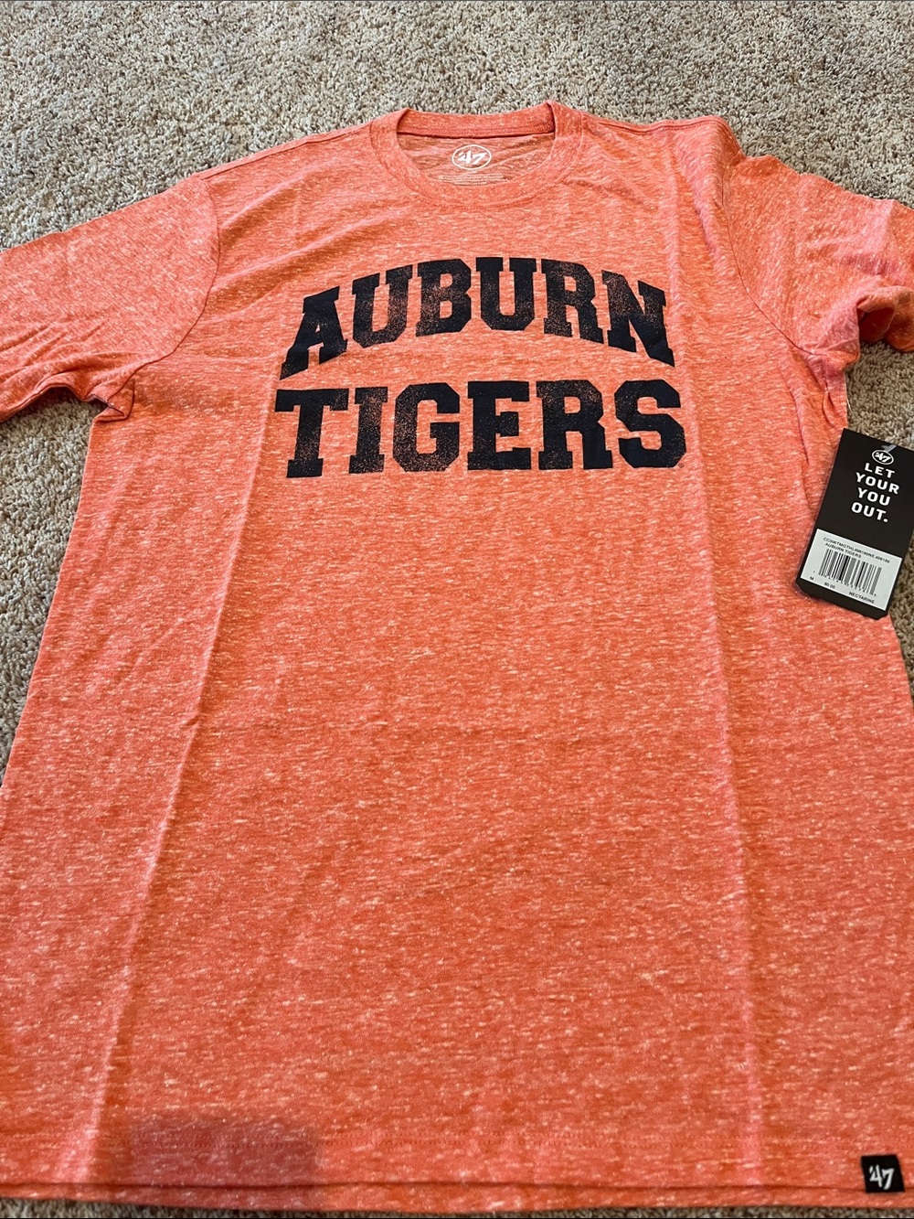 47 Auburn Tigers Orange Heather Short Sleeve Tee